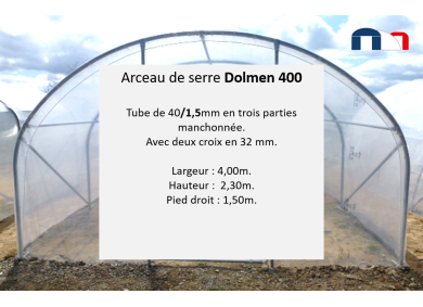 Arceaux serre jardin tunnel Dolmen400