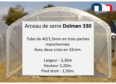 Arceaux serre jardin tunnel DOLMEN 330