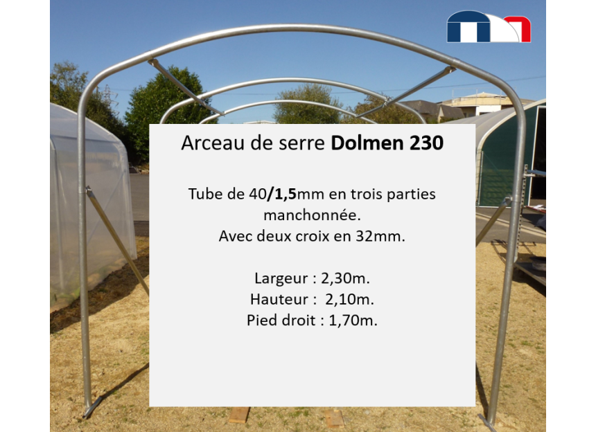 Arceau serre jardin tunnel DOLMEN230